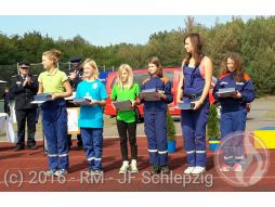 Siegerehrung Pokaldisziplin AK Mädchen 10-14 Jahre - 7. Platz JF Schlepzig