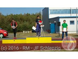 Siegerehrung Hindernisbahn AK Jungen 10-14 Jahre - 3. Platz Justin Richter (JF Schlepzig)