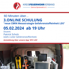 Online Schulung "neue CBRN Messstrategie Gefahrstoffeinheit LDS"