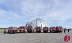 Gruppenfoto zum 4. Fahrertraining mit den Feuerwehren des Amtes Lieberose Oberspreewald