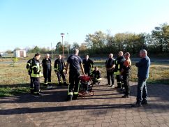 Dozent Thomas Reinhold (FF Zeuthen) an der Jöhstadt 8/8 