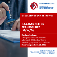 Sachberater Brandschutz (m/w/d)