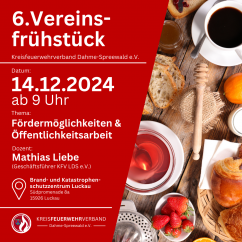 6. Vereinsfrühstück des KFV LDS e.V. - einfach auf das Bild klicken und die Veranstaltung buchen. 