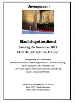 Blaulichtgottesdienst