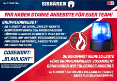 Blaulichtangebot Eisbären Berlin 