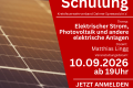 Wiederholung Online Schulung "Elektrischer Strom, Photovoltaik und andere elektrische Anlagen"