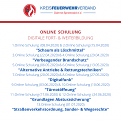 Erste Zusammenfassung der Online Schulungen des Kreisfeuerwehrverbandes Dahme-Spreewald e.V. 