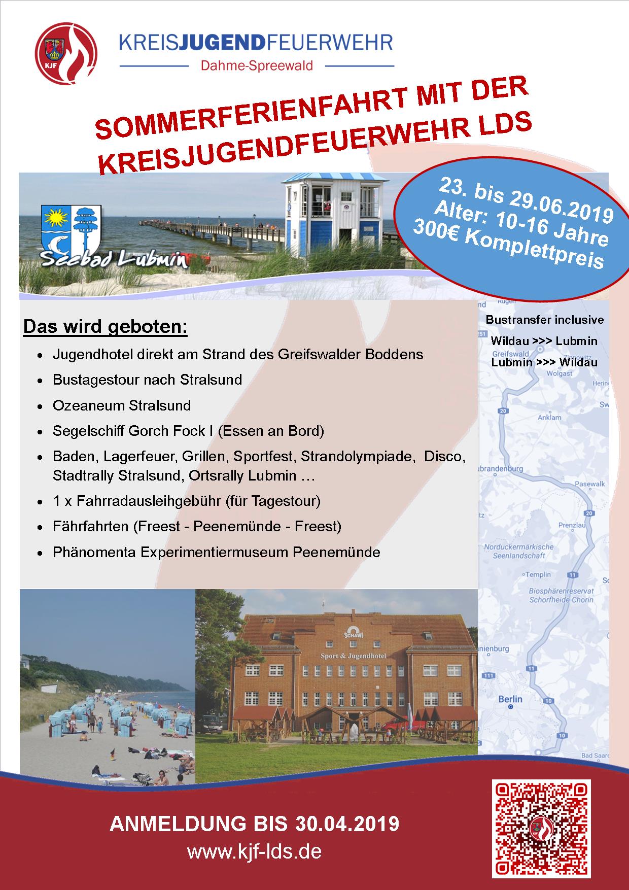 Flyer Sommerfahrt Lubmin