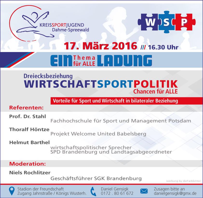 Einladung WirtschaftSportPolitik