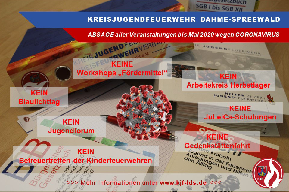 Absage wegen Coronavirus
