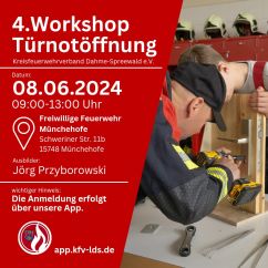 Anmeldung zum 4. Workshop Türnotöffnung
