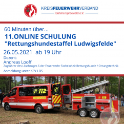1. Online Schulung "Rettungshundestaffel Ludwigsfelde"
