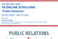 Online Schulung "60 Minuten über Public Relations"