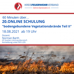 Online Schulung "bodengebundene Vegetationsbrände Teil II"