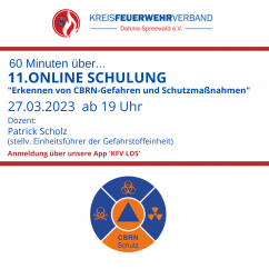 Wiederholung Online Schulung „Erkennen von CBRN-Gefahren und Schutzmaßnahmen“