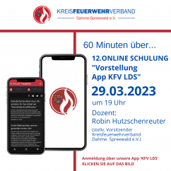 Wiederholung Online Schulung Vorstellung "Feuerwehr App KFV LDS"