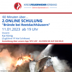 Online Schulung "Brände bei Reetdachhäusern"