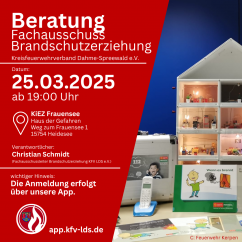 Beratung Fachausschuss Brandschutzerziehung des KFV LDS e.V. 