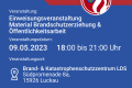 Einweisungsveranstaltung Material Brandschutzerziehung und Öffentlichkeitsarbeit
