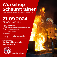 Anmeldung zum 2. Workshop Schaumtrainer
